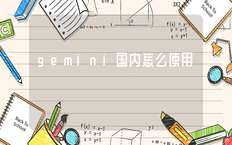 gemini国内怎么使用