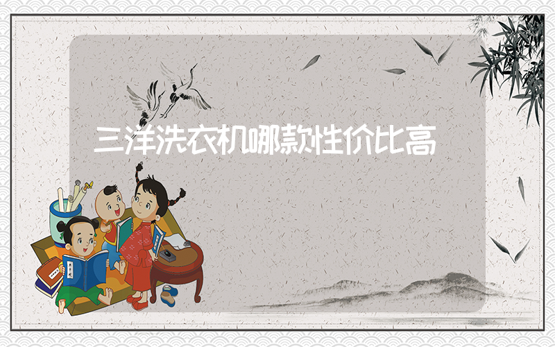 三洋洗衣机哪款性价比高