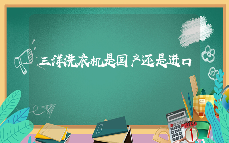 三洋洗衣机是国产还是进口