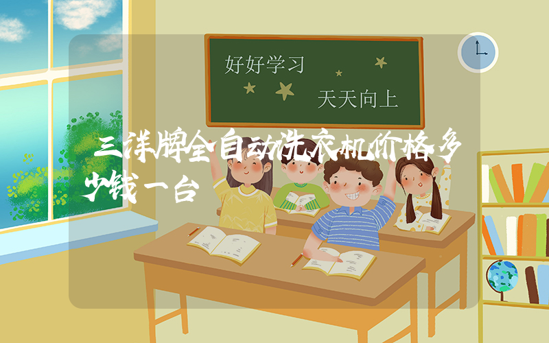 三洋牌全自动洗衣机价格多少钱一台