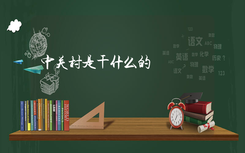 中关村是干什么的