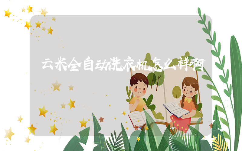 云米全自动洗衣机怎么样啊