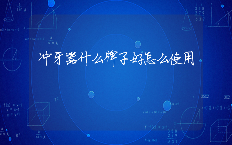 冲牙器什么牌子好怎么使用