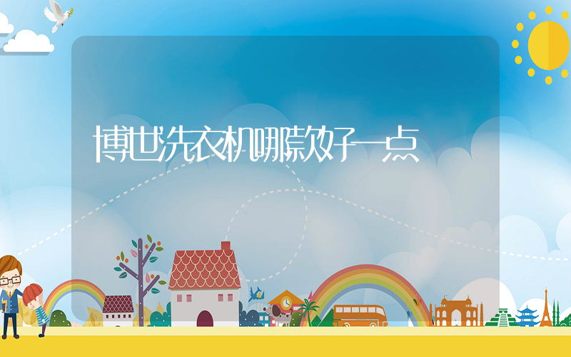 博世洗衣机哪款好一点