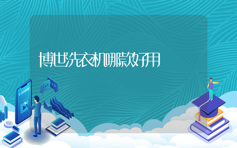 博世洗衣机哪款好用