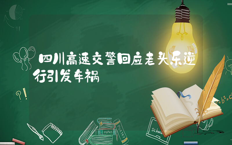 四川高速交警回应老头乐逆行引发车祸