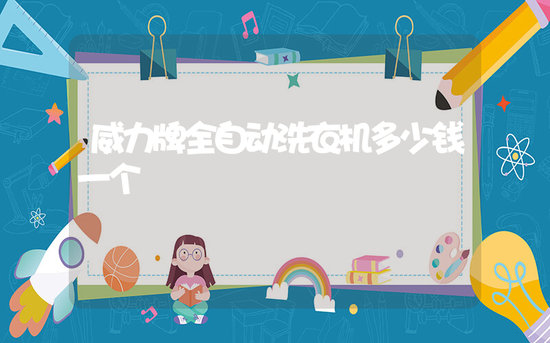 威力牌全自动洗衣机多少钱一个