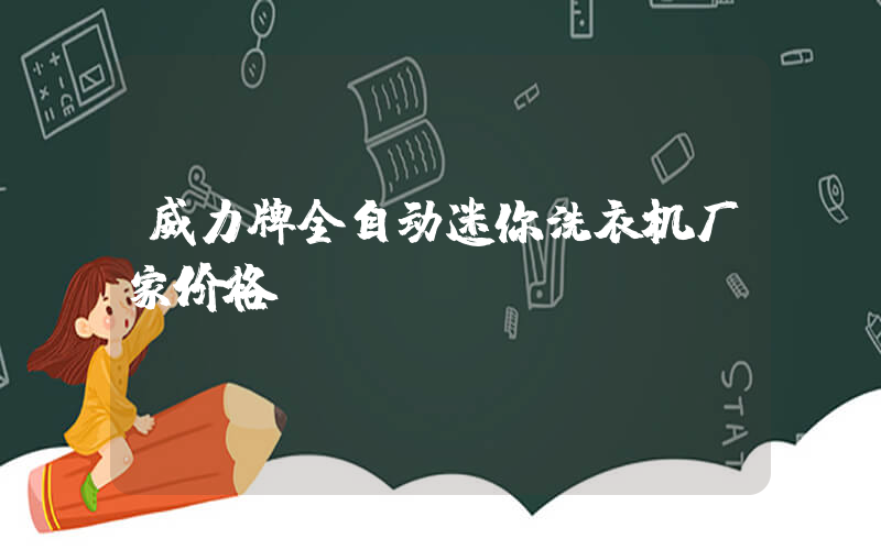 威力牌全自动迷你洗衣机厂家价格