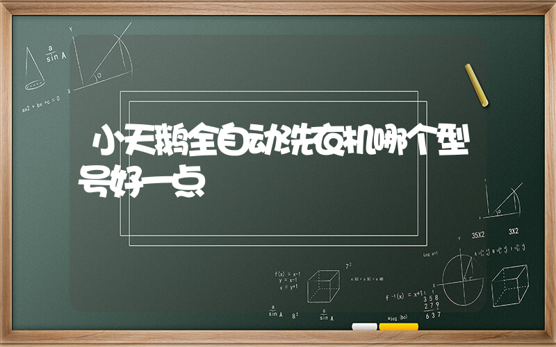 小天鹅全自动洗衣机哪个型号好一点