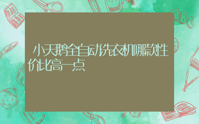 小天鹅全自动洗衣机哪款性价比高一点