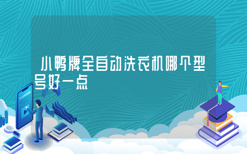 小鸭牌全自动洗衣机哪个型号好一点