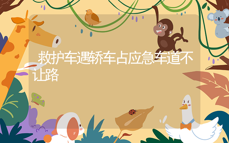 救护车遇轿车占应急车道不让路