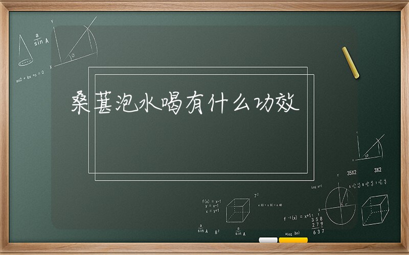 桑葚泡水喝有什么功效