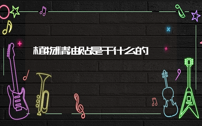 植物精油贴是干什么的