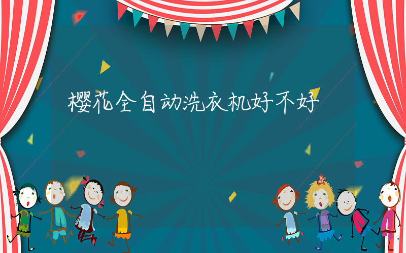 樱花全自动洗衣机好不好