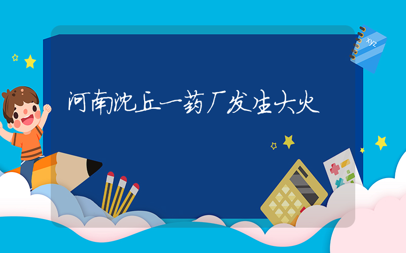 河南沈丘一药厂发生大火