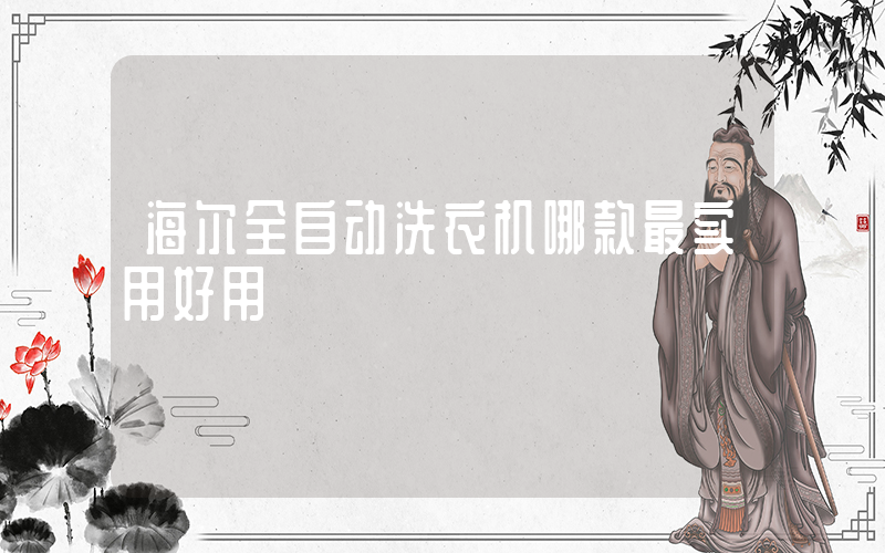 海尔全自动洗衣机哪款最实用好用