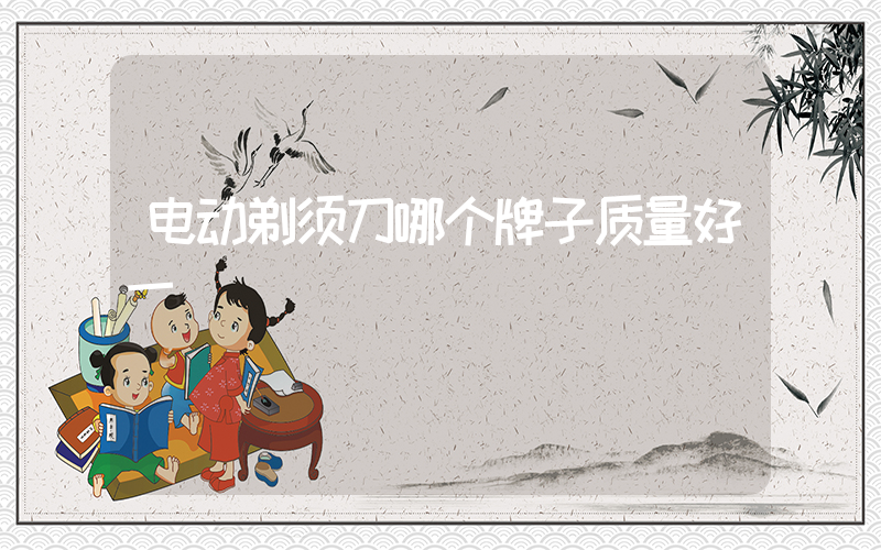 电动剃须刀哪个牌子质量好一