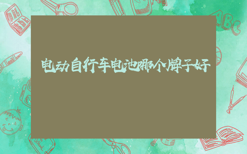 电动自行车电池哪个牌子好