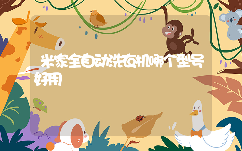 米家全自动洗衣机哪个型号好用