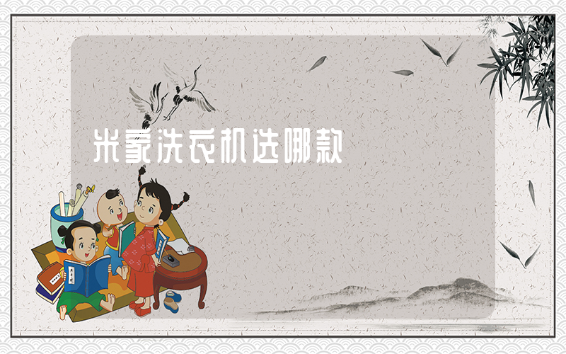 米家洗衣机选哪款