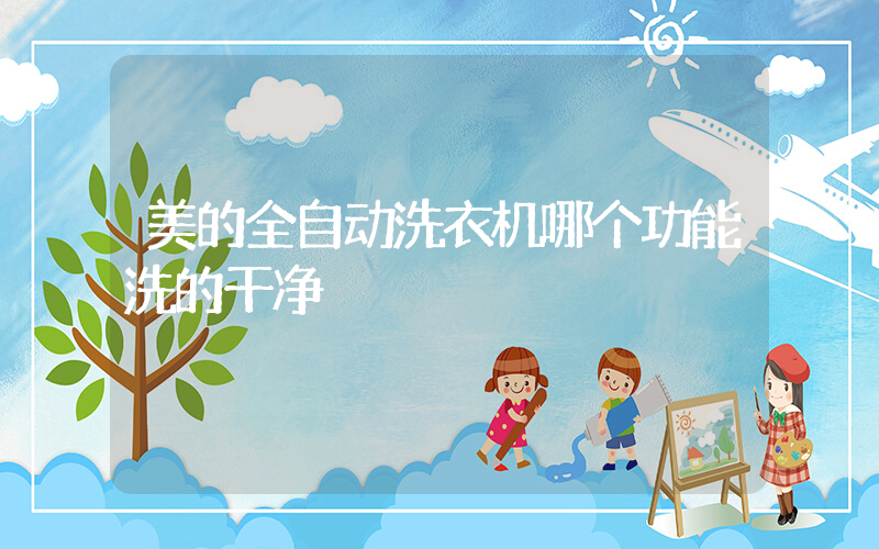美的全自动洗衣机哪个功能洗的干净