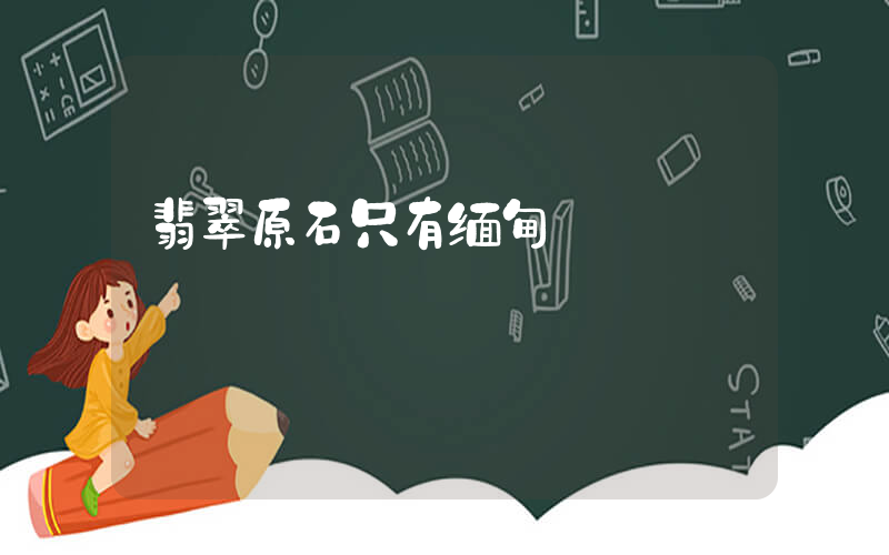 翡翠原石只有缅甸