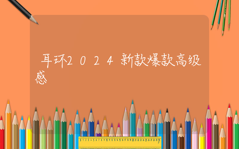 耳环2024新款爆款高级感