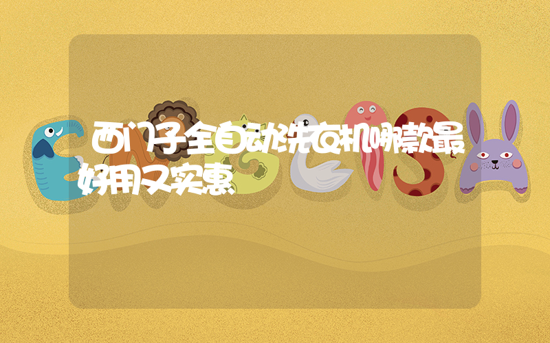 西门子全自动洗衣机哪款最好用又实惠