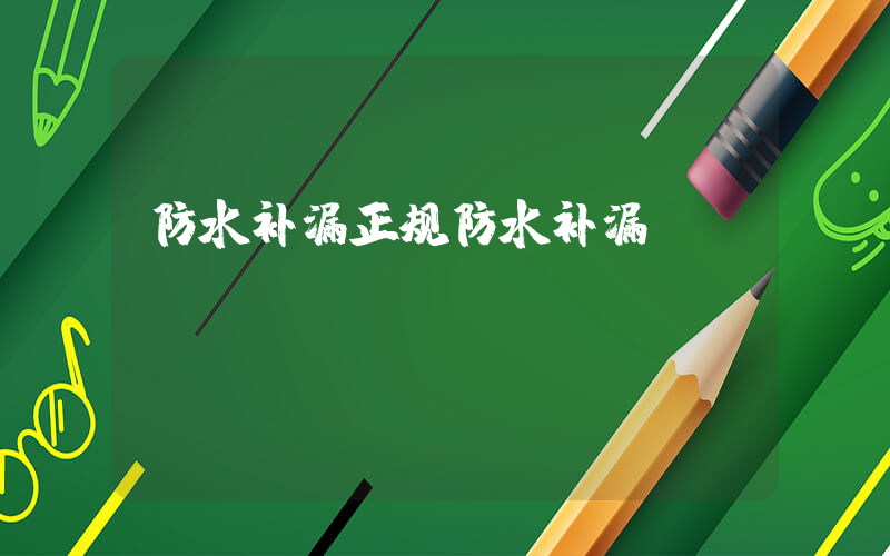 防水补漏正规防水补漏