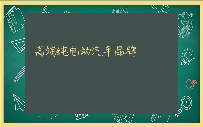 高端纯电动汽车品牌