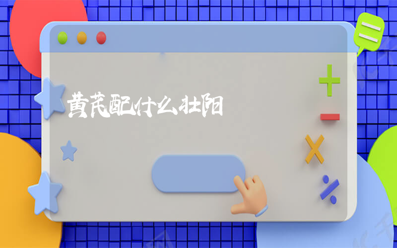 黄芪配什么壮阳