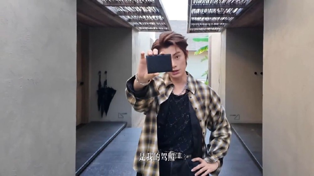 丁禹兮花式炫耀自己有驾照了