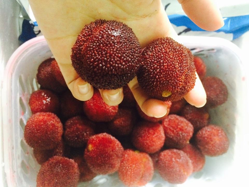 筋膜枪洗杨梅
